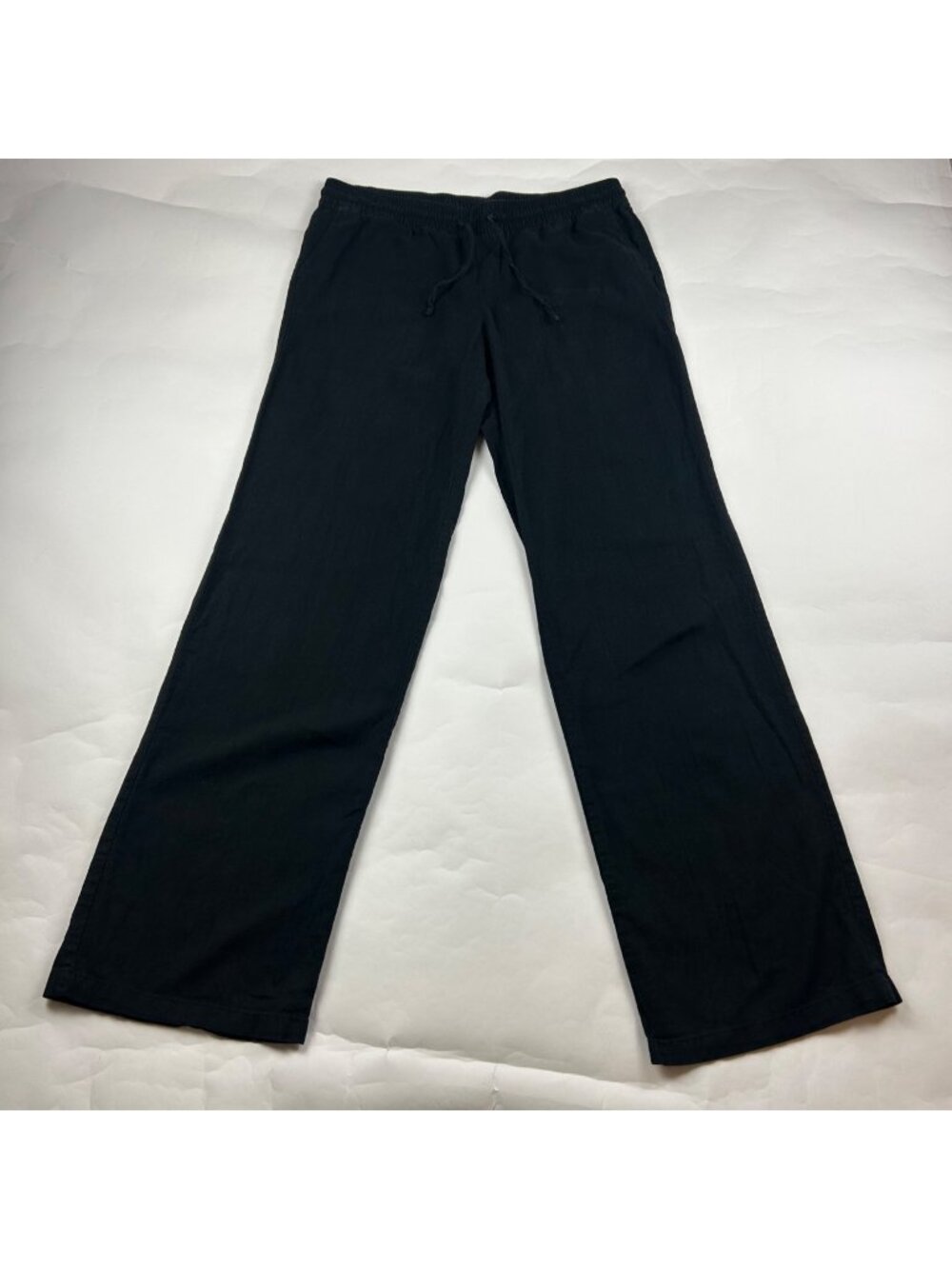 TALL Old Navy Black Linen Blend Wide Leg Lounge Pant MT